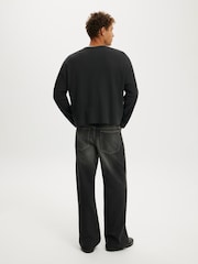 Cotton On Black Relaxed Baggy Jeans - Image 4 of 9