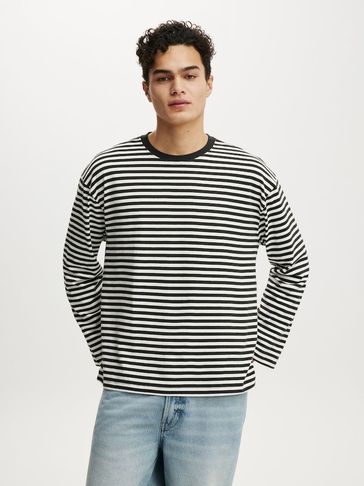 Vintage White - Cotton On Regular Fit Long Sleeve T-Shirt - Imaginea 1 din 4