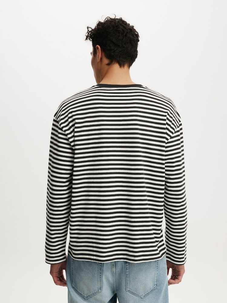 Vintage White - Cotton On Regular Fit Long Sleeve T-Shirt - Imaginea 2 din 4