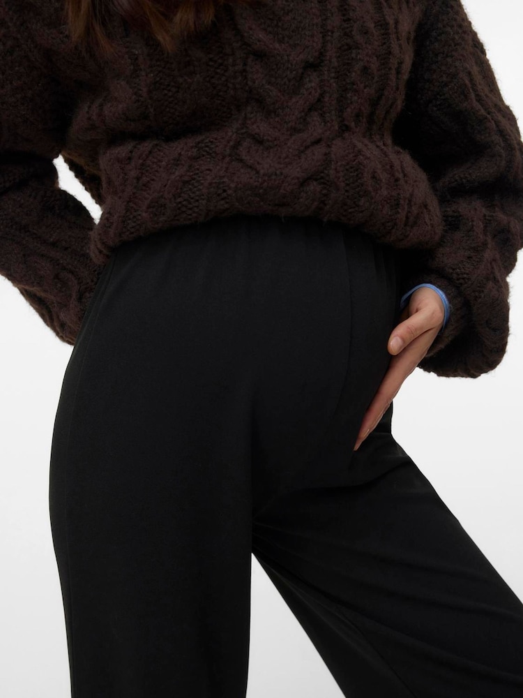 Mamalicious Maternity High Waisted Jersey Trousers - Imaginea 2 din 4