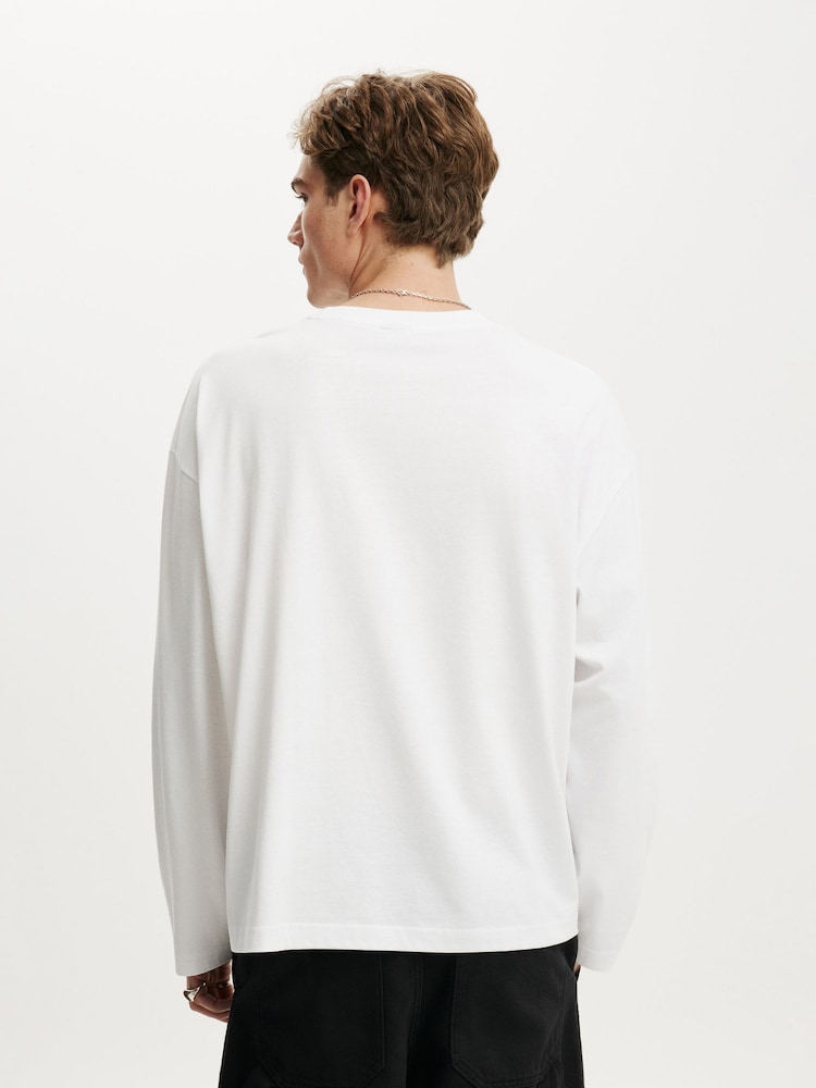 Білий - Cotton On Regular Fit Long Sleeve T-Shirt - Image 2 of 4
