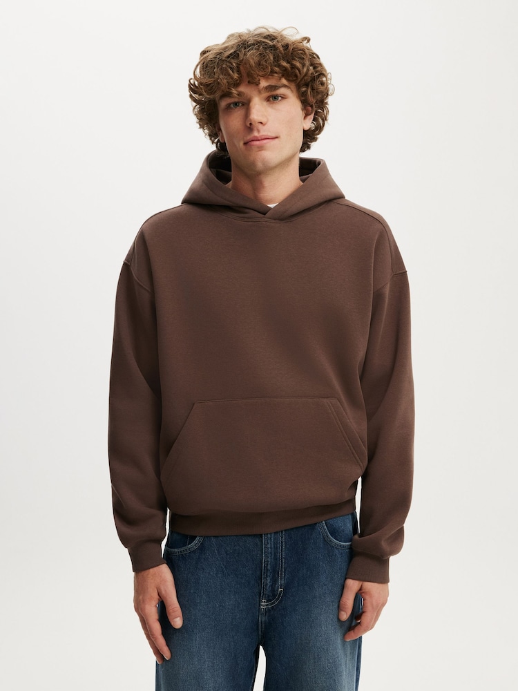 Cotton On Brown Box Fit Hoodie - Image 1 of 4 Cotton On Brown Box Fit Hoodie - Image 1 of 4