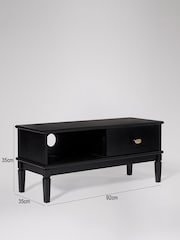 Swoon Black Canonbury Mango Wood 1 Door Media Unit - Image 8 of 8