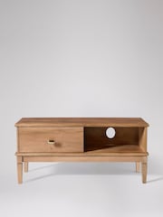Swoon Light Brown Canonbury Mango Wood 1 Door Media Unit - Image 2 of 9