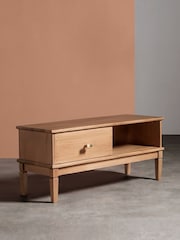 Swoon Light Brown Canonbury Mango Wood 1 Door Media Unit - Image 4 of 9