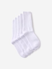 Cotton On White Essential Crew Socks 5 Pack - Image 1 of 3