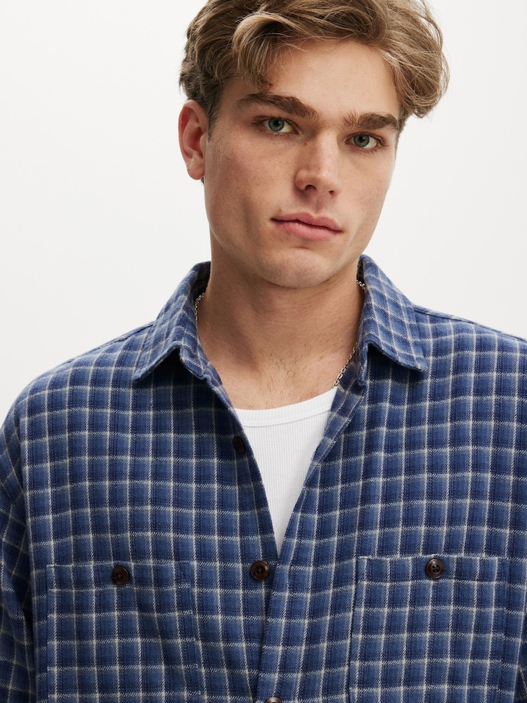 Blau - Cotton On Richmond Long Sleeve Shirt - Bild 4 von 4 Blau - Cotton On Richmond Long Sleeve Shirt - Bild 4 von 4