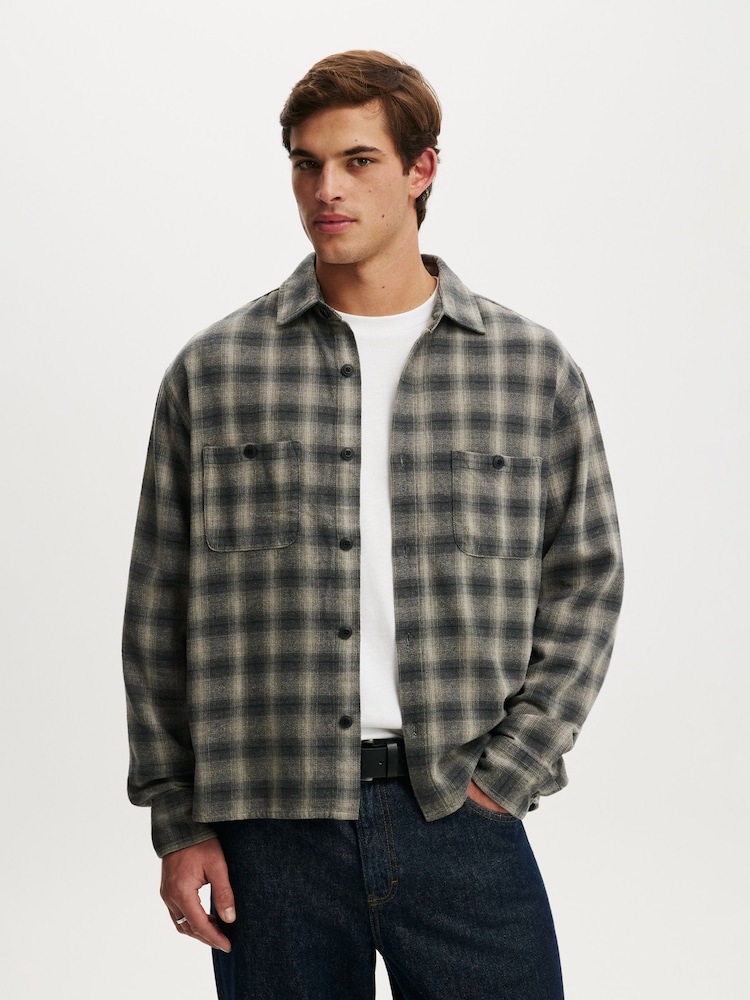 Grau - Cotton On Richmond Long Sleeve Shirt - Bild 1 von 4