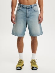 Cotton On Blue Baggy Denim Shorts - Image 1 of 5
