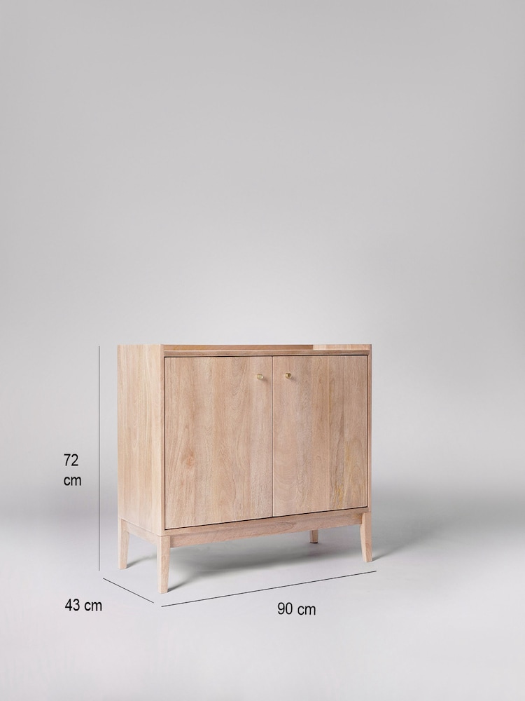 Swoon Light Brown Newham Mango Wood 2 Door Sideboard - Image 11 of 11 Swoon Light Brown Newham Mango Wood 2 Door Sideboard - Image 11 of 11