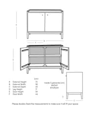 Swoon Light Brown Newham Mango Wood 2 Door Sideboard - Image 3 of 11
