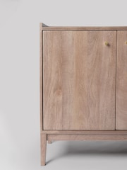 Swoon Light Brown Newham Mango Wood 2 Door Sideboard - Image 5 of 11