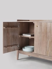 Swoon Light Brown Newham Mango Wood 2 Door Sideboard - Image 7 of 11