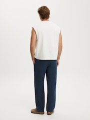 Cotton On Blue Baggy Linen Trousers - Image 4 of 5