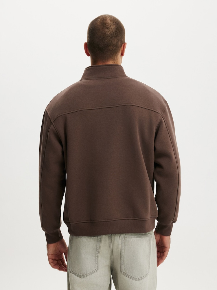 Cotton On Brown 1/4 Zip Fleece - Image 2 of 4 Cotton On Brown 1/4 Zip Fleece - Image 2 of 4