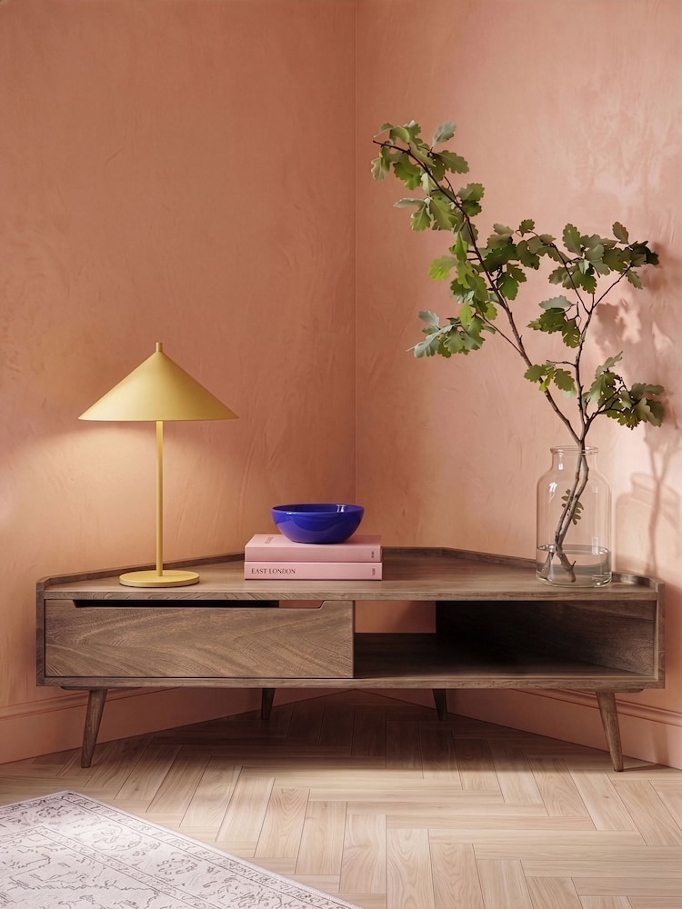 Swoon Light Brown Southwark Acacia Wood 1 Door Media Unit - Image 1 of 5