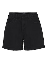 Vero Moda Black High Waist Mom Denim Shorts - Image 5 of 5