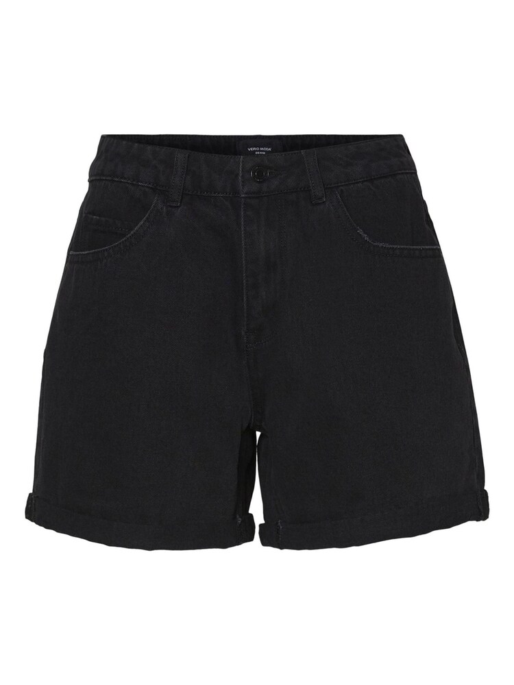 Vero Moda Black High Waist Mom Denim Shorts - Image 5 of 5 Vero Moda Black High Waist Mom Denim Shorts - Image 5 of 5
