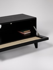 Swoon Black Raphia Acacia Wood 3 Drawer Media Unit - Image 10 of 10