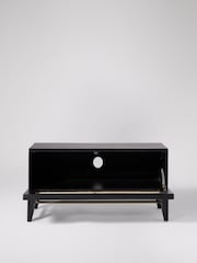 Swoon Black Raphia Acacia Wood 3 Drawer Media Unit - Image 6 of 10