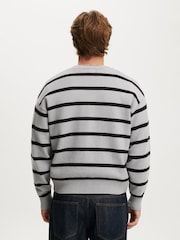 Grau - Cotton On Box Fit Rundhals Strick Pullover - Bild 2 von 4