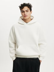 Cotton On White Box Fit Hoodie - Image 1 of 4