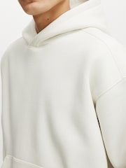 Cotton On White Box Fit Hoodie - Image 3 of 4