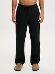 Cotton On Black Baggy Linen Trousers - Image 1 of 5