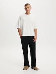 Cotton On Black Baggy Linen Trousers - Image 3 of 5