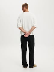 Cotton On Black Baggy Linen Trousers - Image 4 of 5