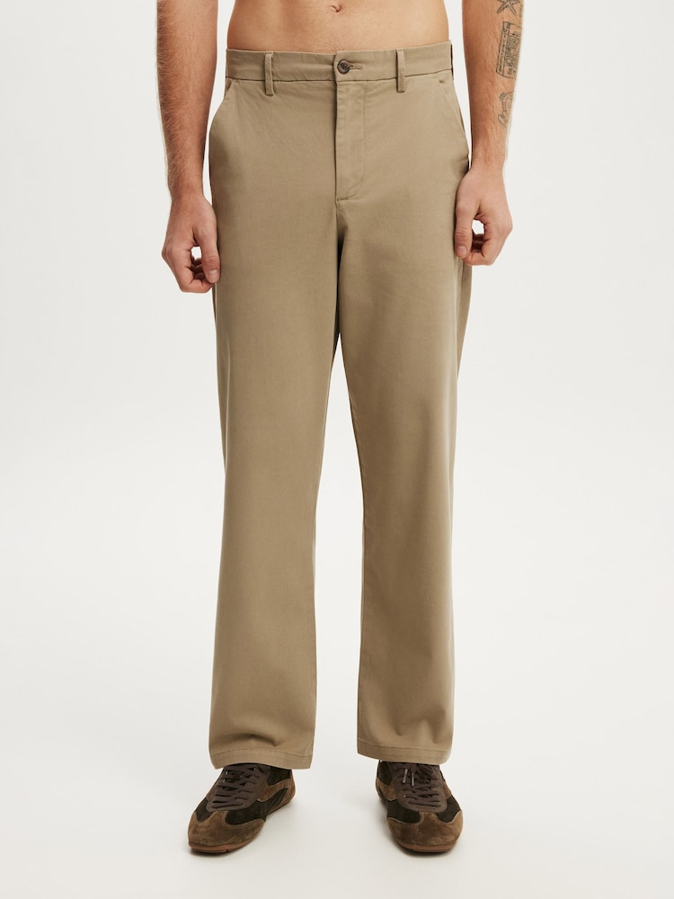 Cotton On Brown Baggy Chino Trousers - Image 1 of 5 Cotton On Brown Baggy Chino Trousers - Image 1 of 5