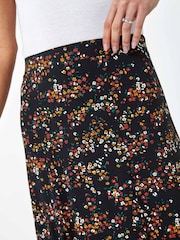 Roman Black Ditsy Floral Jersey Skirt - Image 5 of 5