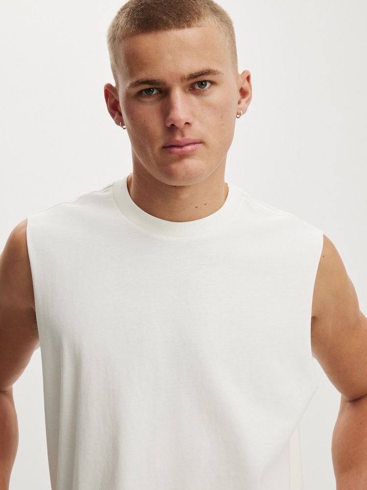 Cotton On White Everyday Fit Muscle Tank - Image 4 of 4 Cotton On White Everyday Fit Muscle Tank - Image 4 of 4