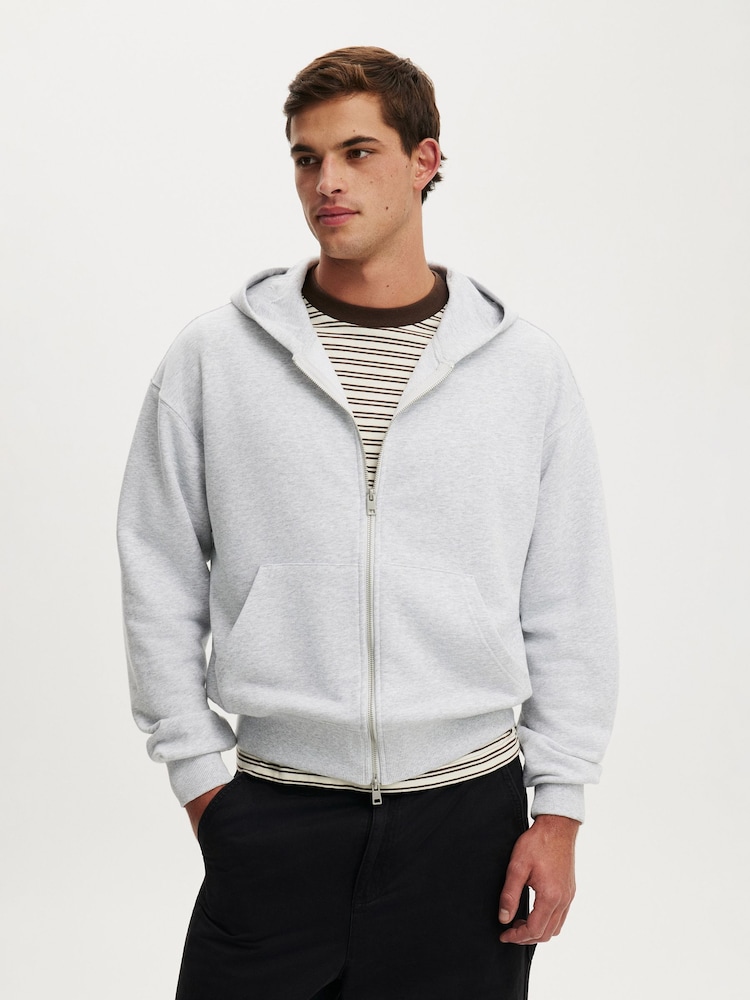 Cotton On Grey Zip Up Hoodie - Image 1 of 6 Cotton On Grey Zip Up Hoodie - Image 1 of 6