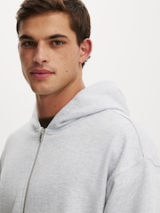 Cotton On Grey Zip Up Hoodie - Image 4 of 6