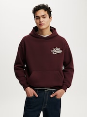 Cotton On Red Box Fit Graphic Hoodie - Image 1 of 4