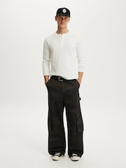 Cotton On Brown Super Baggy Cargo Trousers - Image 3 of 4