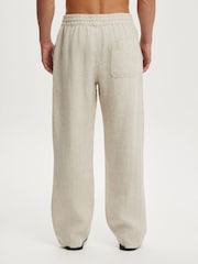 Cotton On Cream Baggy Linen Trousers - Image 2 of 5