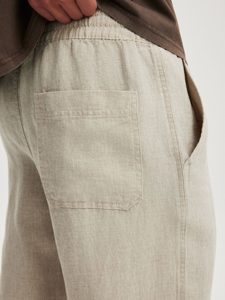 Cotton On Cream Baggy Linen Trousers - Image 5 of 5 Cotton On Cream Baggy Linen Trousers - Image 5 of 5