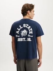 Cotton On Blue Fitted Graphic T-Shirt - Image 2 of 4