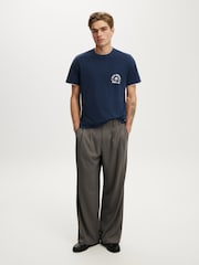 Cotton On Blue Fitted Graphic T-Shirt - Image 4 of 4