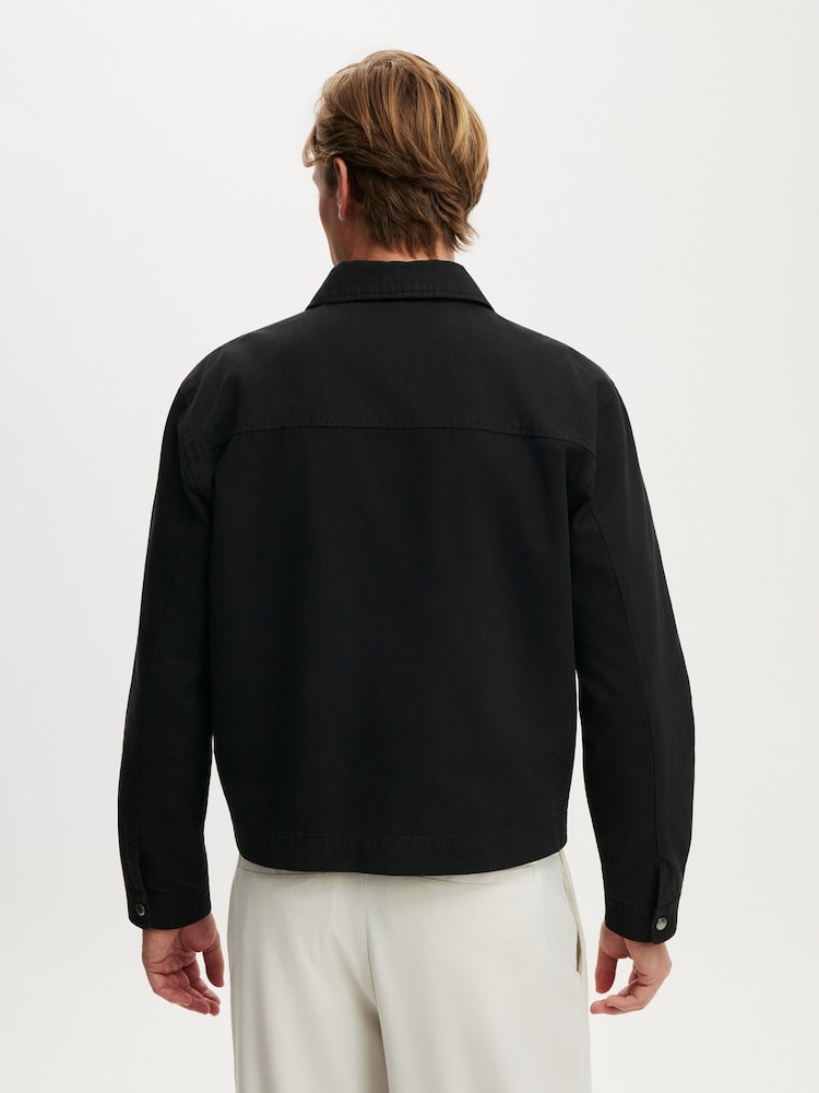 Cotton On Black Harrington Jacket - Image 2 of 4 Cotton On Black Harrington Jacket - Image 2 of 4