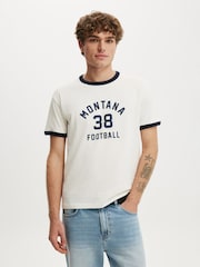 Cotton On Vintage White Fitted Graphic T-Shirt - Image 1 of 4