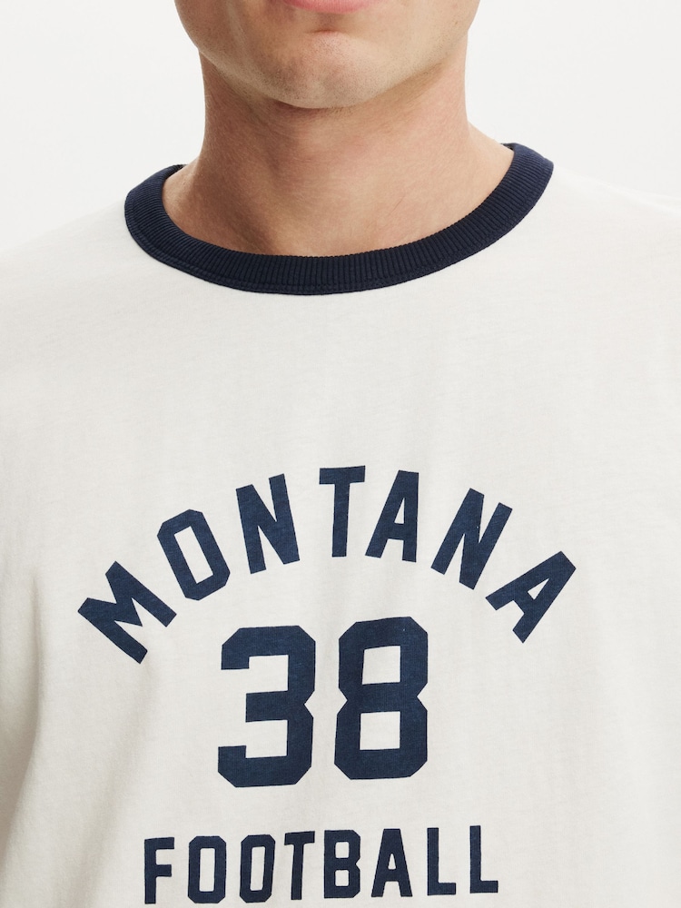 Cotton On Vintage White Fitted Graphic T-Shirt - Image 4 of 4