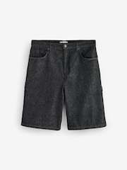 Cotton On Black Super Baggy Jort Shorts - Image 1 of 1
