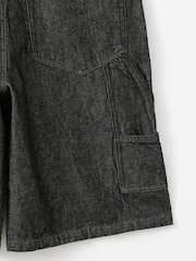 Cotton On Black Super Baggy Jort Shorts - Image 4 of 4