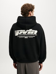 Cotton On Black Box Fit Graphic Hoodie - Image 2 of 4