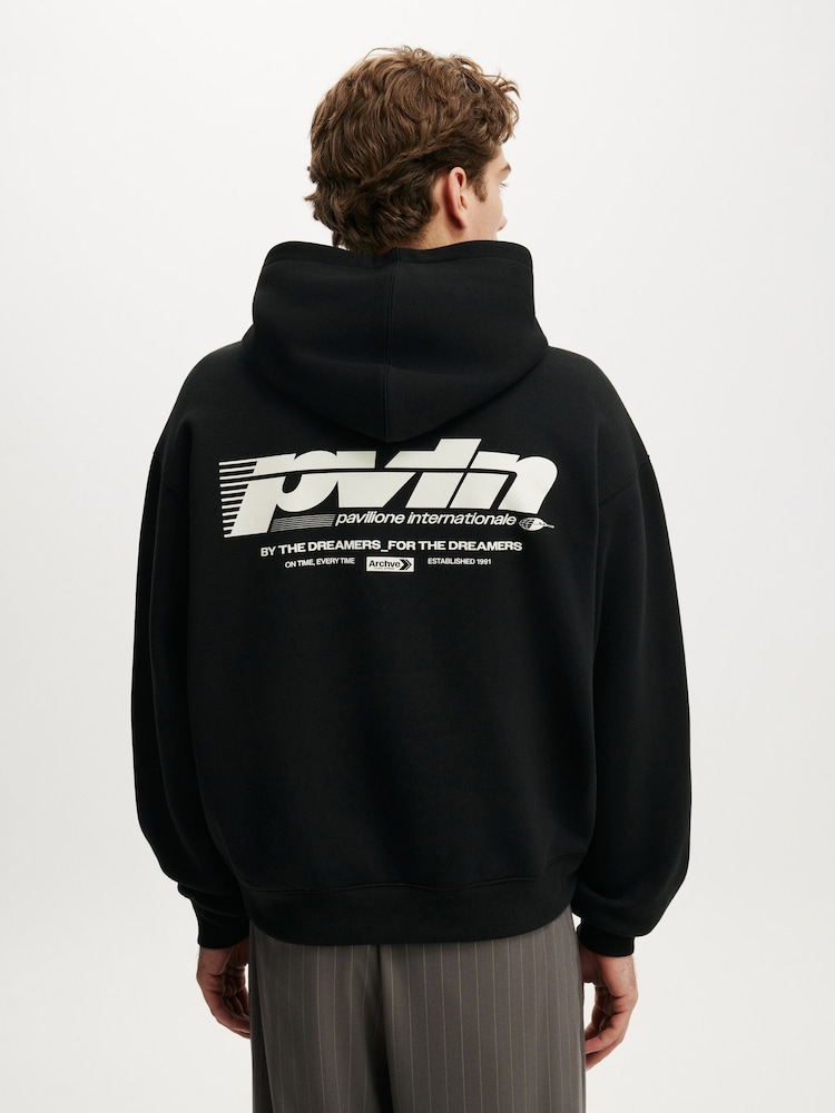 Cotton On Black Box Fit Graphic Hoodie - Image 2 of 4 Cotton On Black Box Fit Graphic Hoodie - Image 2 of 4