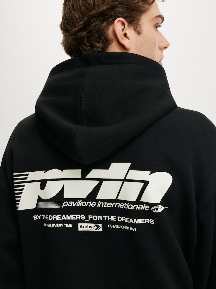 Cotton On Black Box Fit Graphic Hoodie - Image 4 of 4 Cotton On Black Box Fit Graphic Hoodie - Image 4 of 4