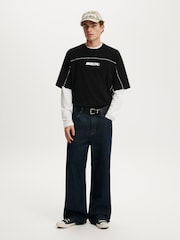Cotton On Black Cropped Fit Graphic T-Shirt - Image 3 of 4